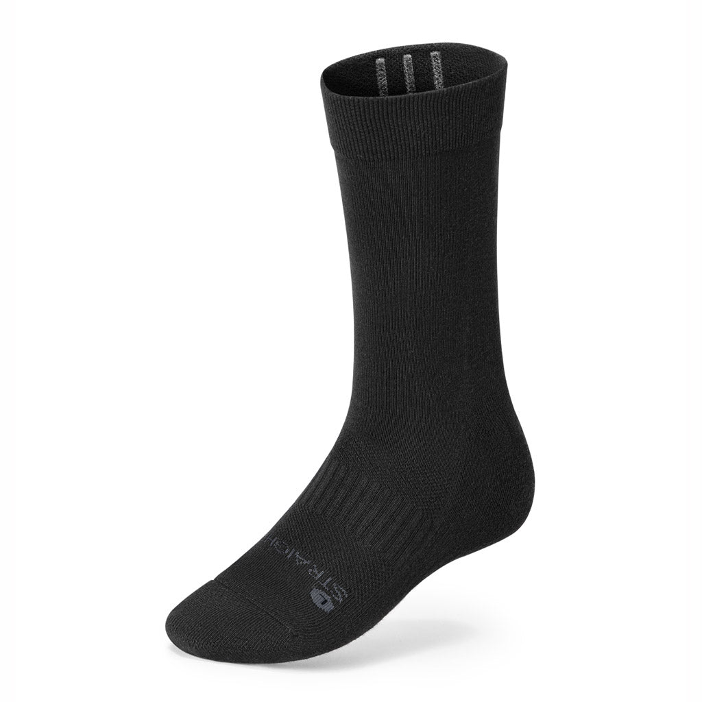 Men's Black Athletic Stay Up Crew Socks - Straight Up Socks